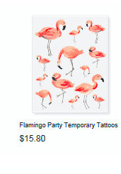Flamingo Party Temporary Tattoos 