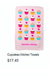 Cupcakes Kitchen Towels 