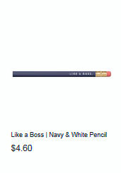 Like a Boss | Navy & White Pencil 