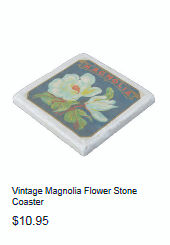 Vintage Magnolia Flower Stone Coaster