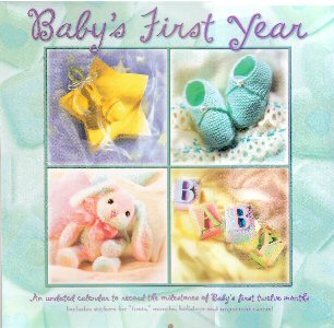 Babys First Year Wall Calendar 4 Square Style