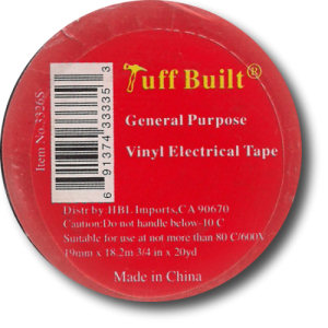 3 Pack General Purpose Vinyl Electrical Tape by Tuff Built